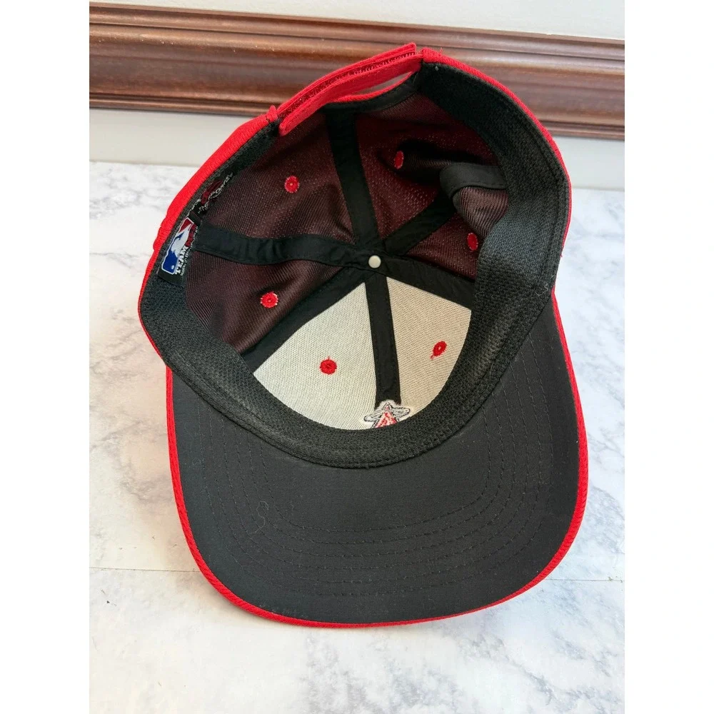 OC Sports Los Angeles Angels Youth Baseball Hat Red Team MLB Mesh Cap Logo